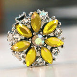 Fashion Rhinestones Flower Magnetic Hijab Scarf Magnet Pin