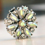 Fashion Rhinestones Flower Magnetic Hijab Scarf Magnet Pin