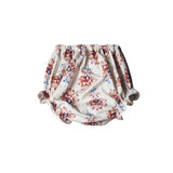 Girls Vintage Cotton Knit Ruffles Lace Edge Short