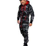 Men's Zipper Hoodie One-piece Garment Pajama Playsuit