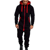 Men's Zipper Hoodie One-piece Garment Pajama Playsuit