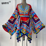 Boho Maxi Batwing Sleeve Robe