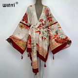 Boho Maxi Batwing Sleeve Robe