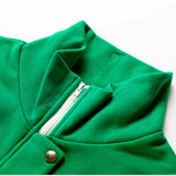 Winter Fleece Stand-up Collar Zipper Lace Up Joggers Jumpsuit